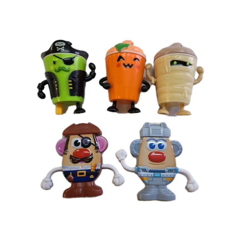 Lot of 5 Wendy’s Kids Meal Toys – Halloween Cups & Mr Potato Head